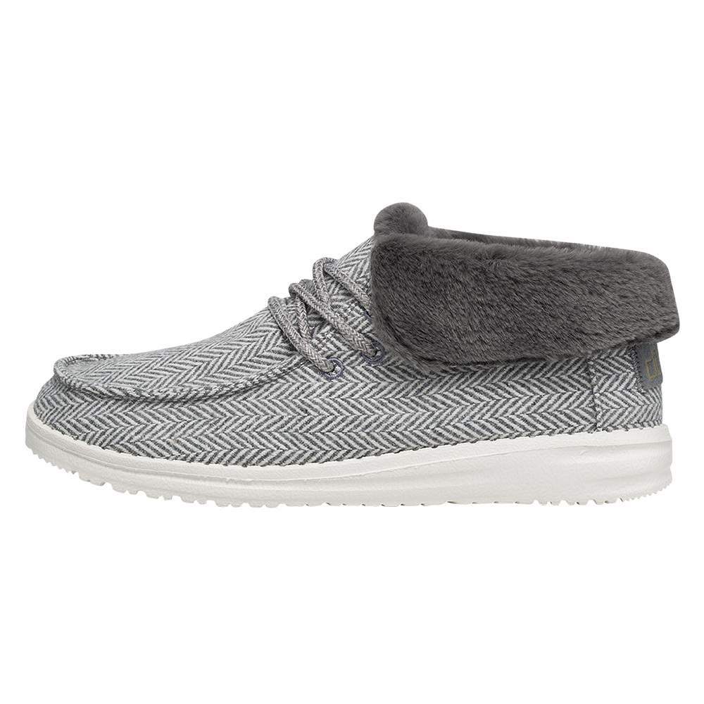 Hey Dude Womens Britt Herringbone Grey Casual