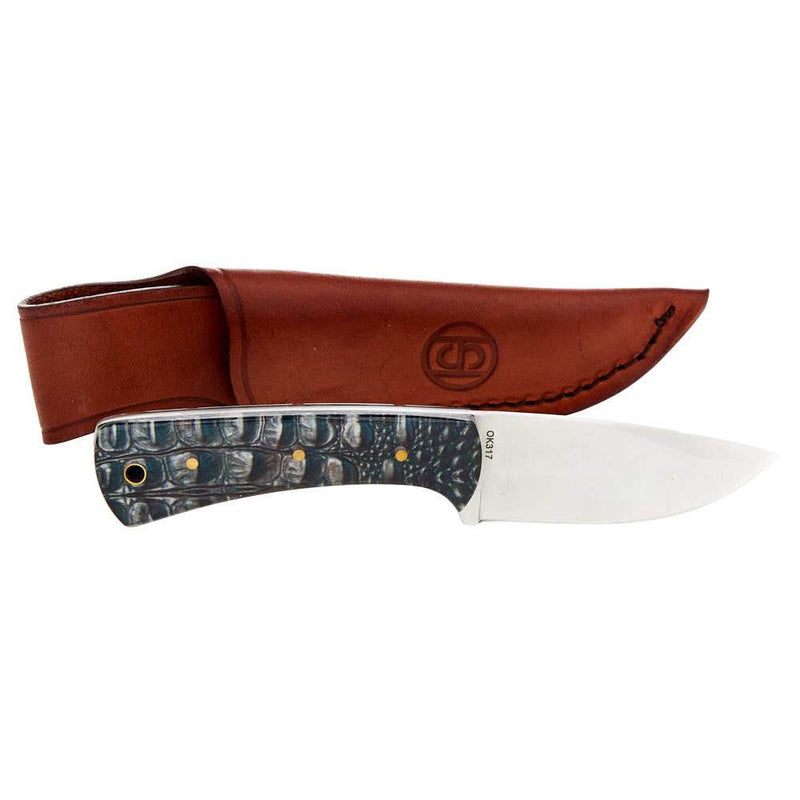 Circle SH Gator Print Fixed Blade w/Sheath OK317
