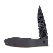 Western Fashion Circle SH Gun Metal Grey Folding Knife CSH-573DR