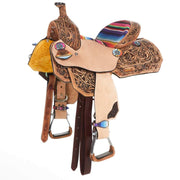 12` Serape Print Saddle (Side to side)