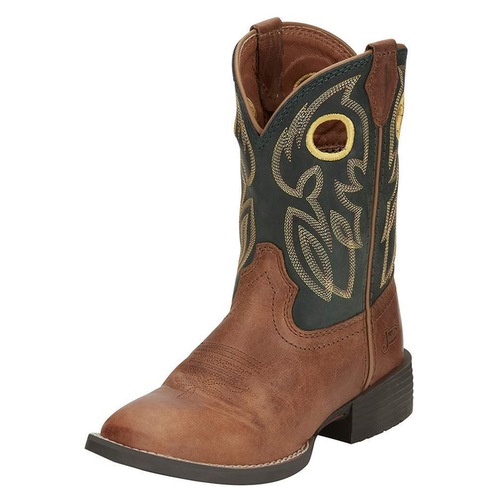 Youth Bowline Junior Whiskey Brown Kids Cowboy Boots