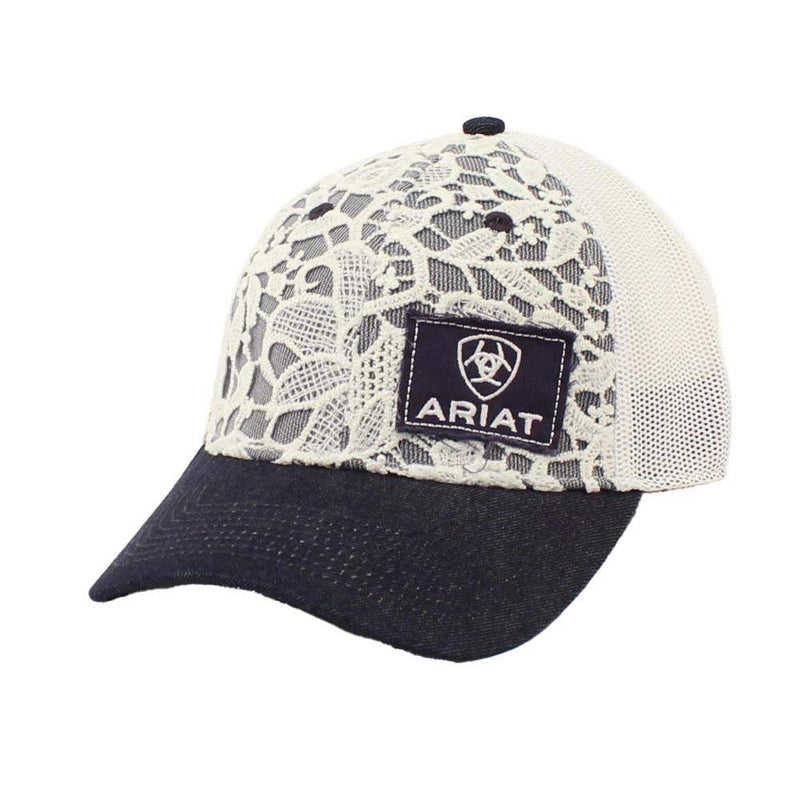 Ariat Women's Denim Blue and Lace Mesh Cap