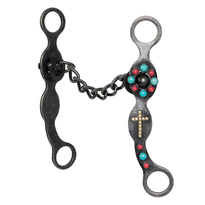 Southwest Collection Dark Grey Steel Cross Chain Bit