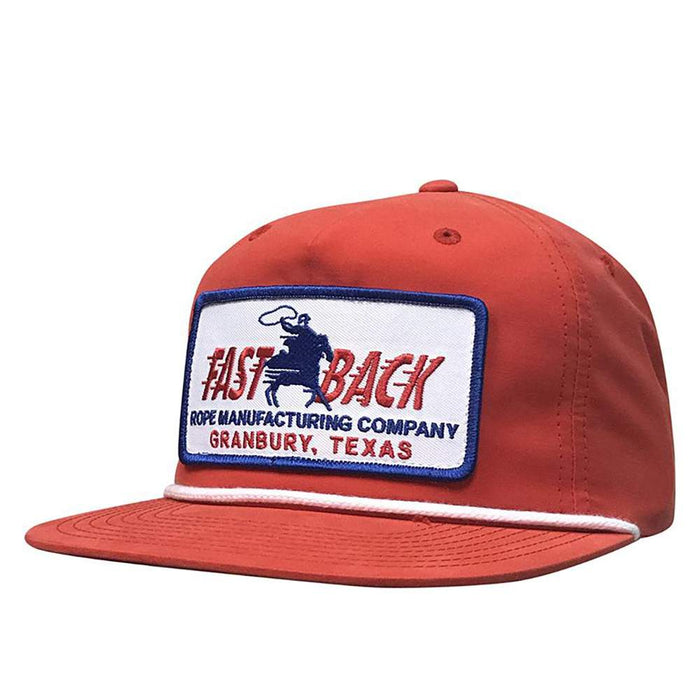 Red Retro Cap with White Logo Patch