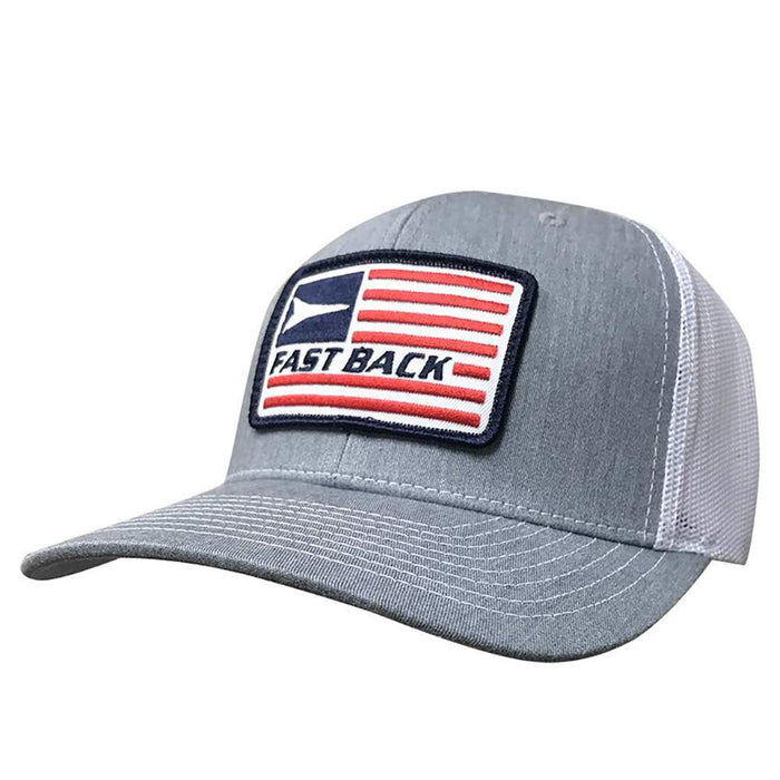 Heather Grey Cap with Flag Patch