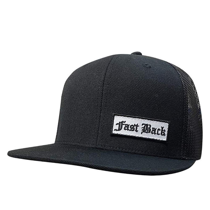 Black Cap with White Logo Patch