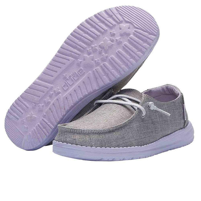 Youth Hey Dude Wendy Sparkling Grey Casual Shoe