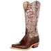 Women`s Dark Brown Matte Python 13 In. Rusty Old Tin Roof Cowgirl Boot