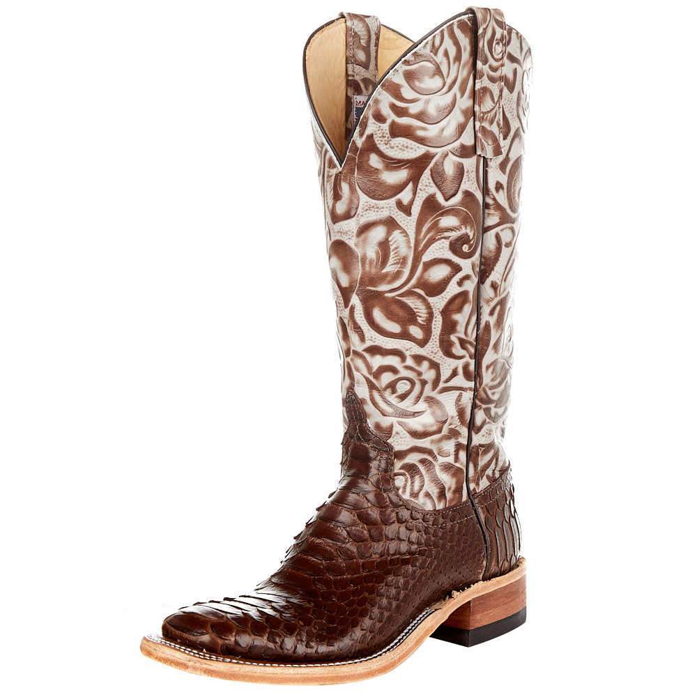 Anderson Bean Python Anderson Bean Women`s AB Dark Brown Matte Python Rusty Old Tin Roof Co
