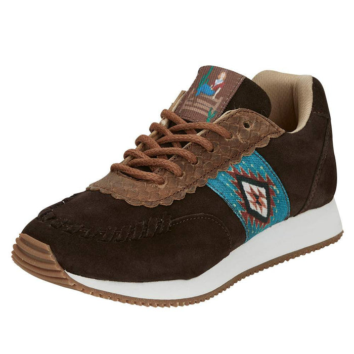Women's Runner Chocolate Suede Lace Up