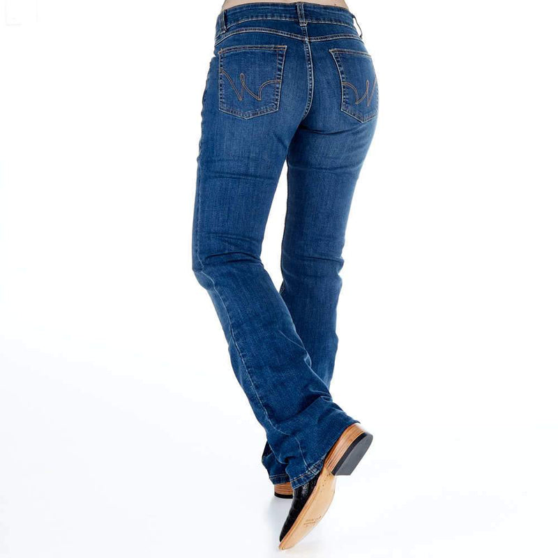 Women's Essential Mid Rise Boot Cut Jeans