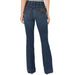 Women's Retro High Rise Bailey Bootcut Dark Wash Trouser Jeans