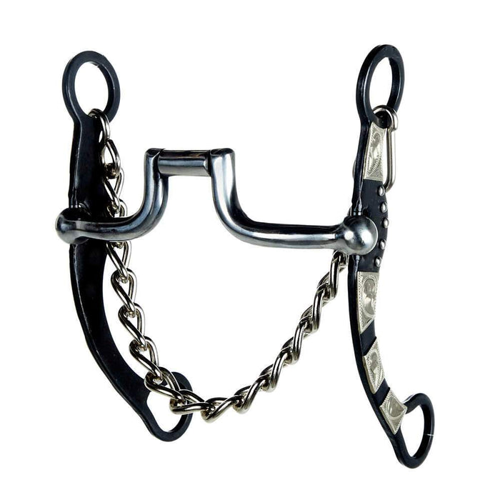 Hinged Port Bit with German Silver Bars