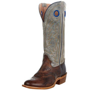 Men's Stout Brown Henley 15in Grey Top Shaft Buckaroo Cowboy Boots