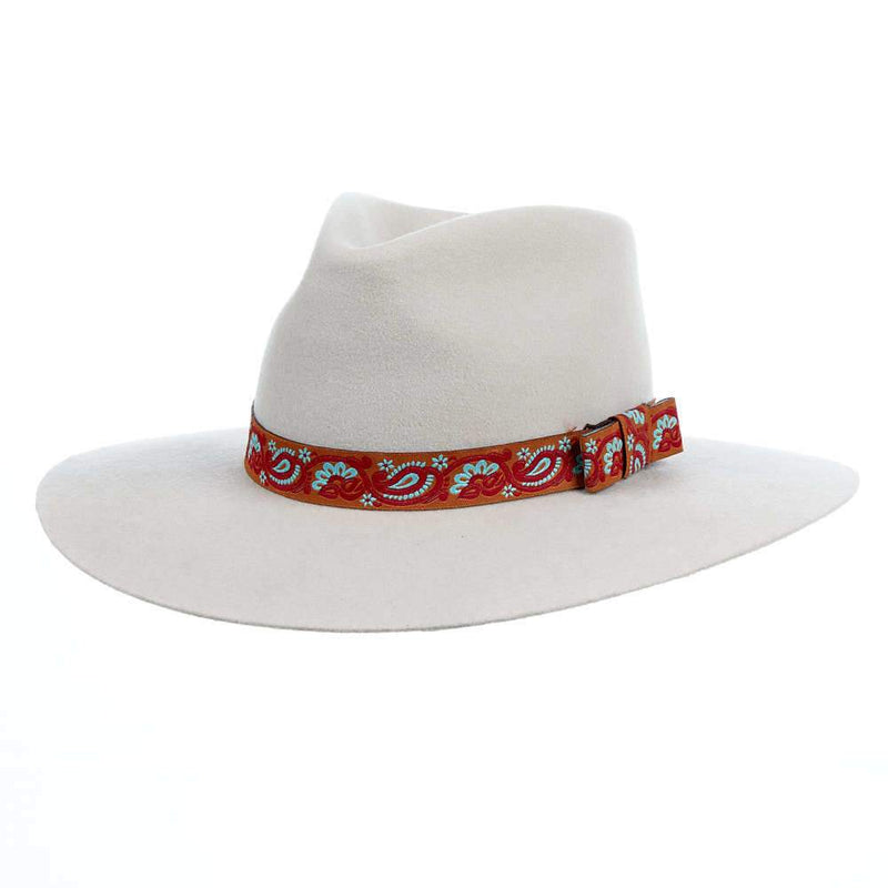 M&F Girls Pinch Front Silver Belly Fashion Hat 3 1/2` Brim