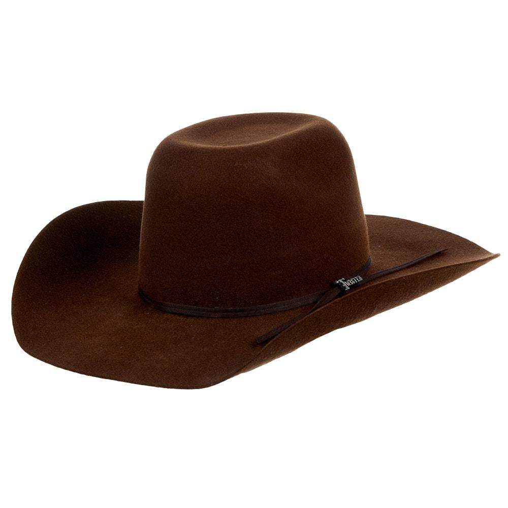 M&F Kids Chocolate Precreased Wool Cowboy Hat