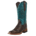 Women's Nicotine Ostrich Turquoise Top Cowgirl Boot