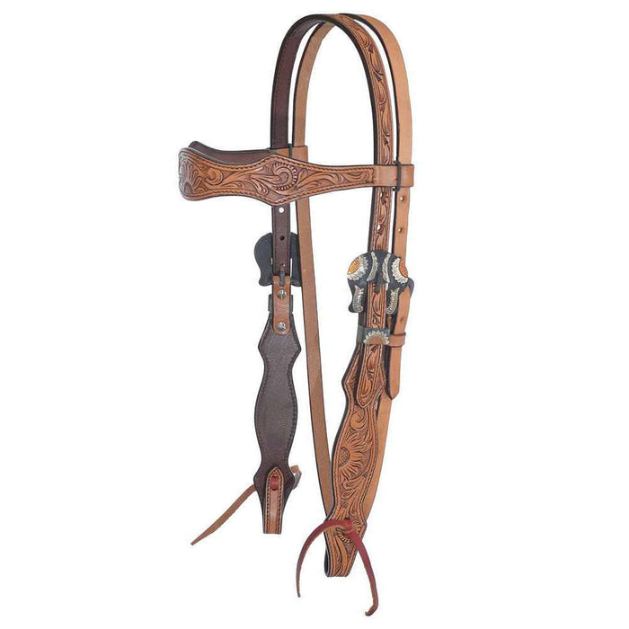 Copper Sunflower Browband Headstall