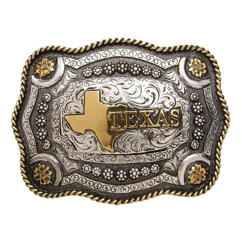 Texas State Scallop Rope Edge Buckle