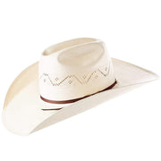 AHC 7420 2 Cord Chocolate Band 4 1/2" Brim Open Crown Straw Cowboy Hat