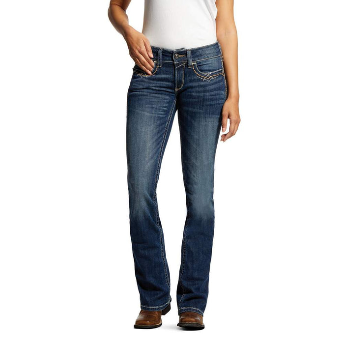 Women's R.E.A.L Mid Rise Stretch Entwined Festival Boot Cut Jean