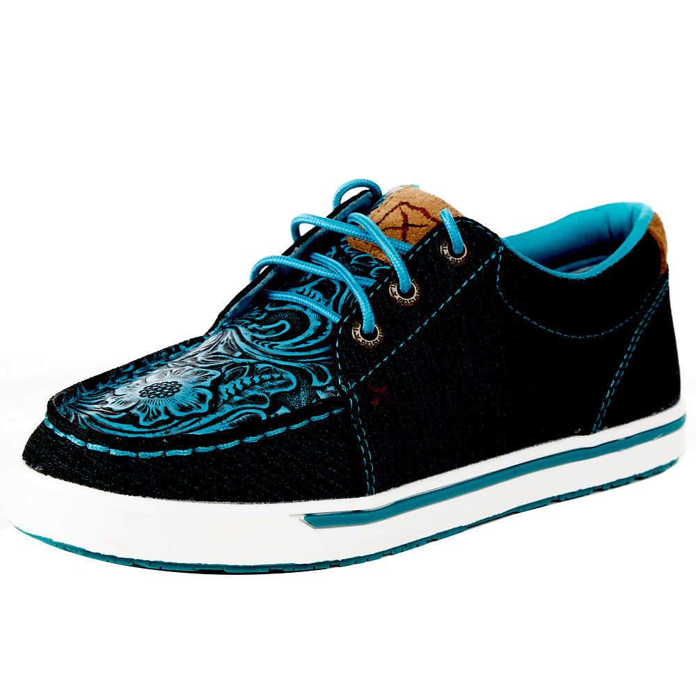 Twisted X Kids Blue Dura TWX Tooled Kicks Casual Shoe