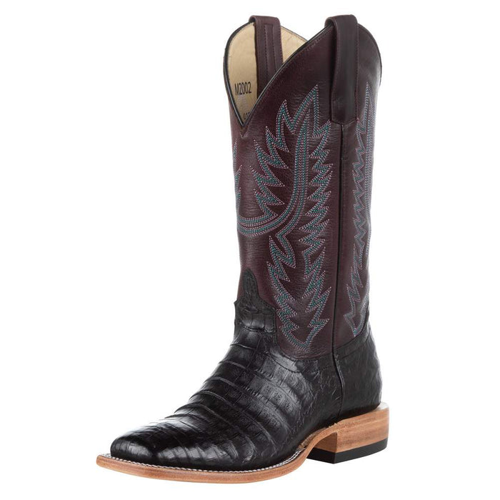 Women`s Hand Black Caiman Cowgirl Boot
