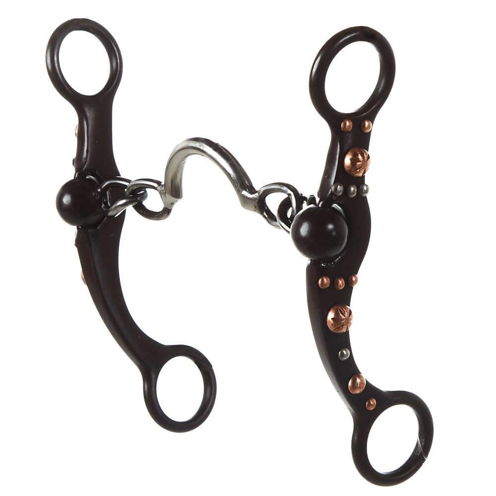 NRS Antique Brown Ported Chain Bit with Copper Dots