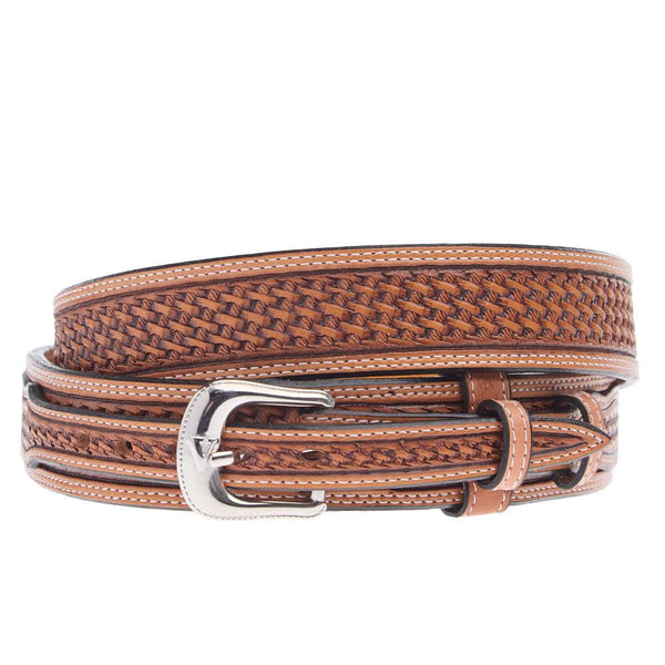 Vogt Silversmiths Russet Basket Weave Ranger Belt