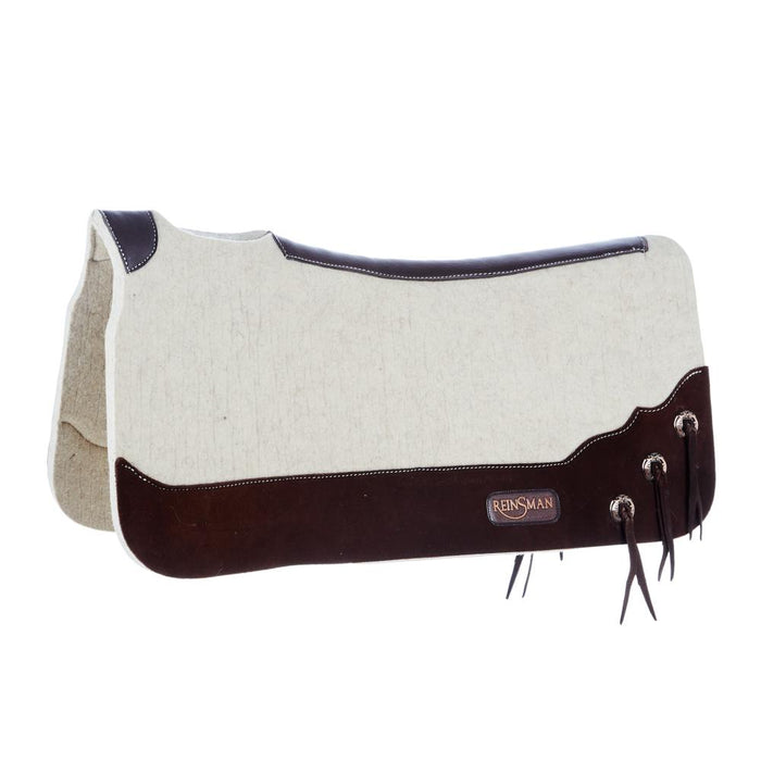 3/4 Inch Limited Edition Apex Western Sun Contour Felt Saddle Pad with Latigo Strings