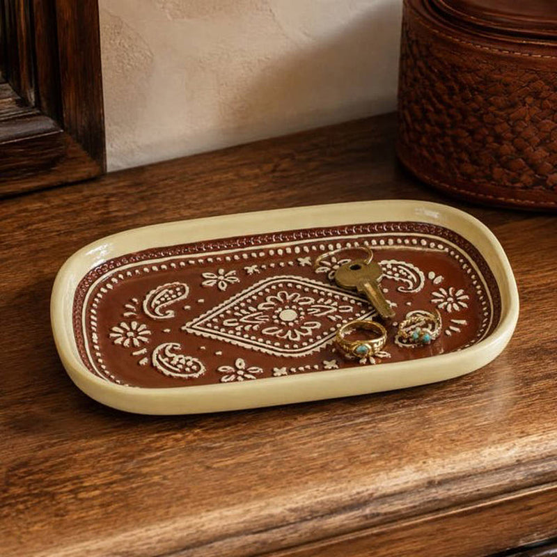Deleon Sagebrush Range Paisley Trinket Tray