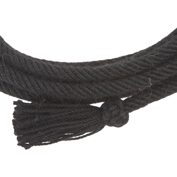 T3 Weavers 1/2in x 22ft Black 100% Alpaca Mecate Reins