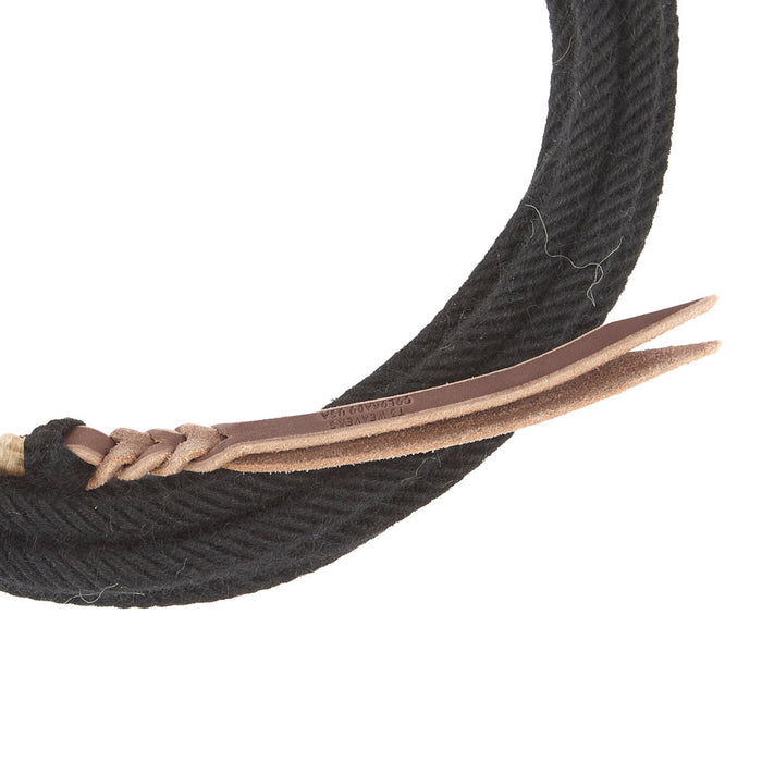 T3 Weavers 1/2in x 22ft Black 100% Alpaca Mecate Reins