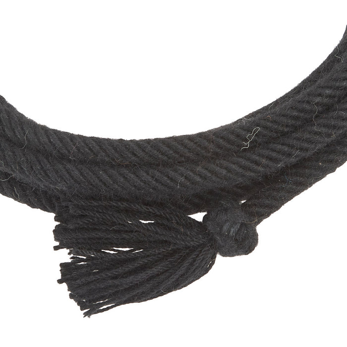 T3 Weavers 5/8in x 22ft Black 100% Alpaca Mecate Reins