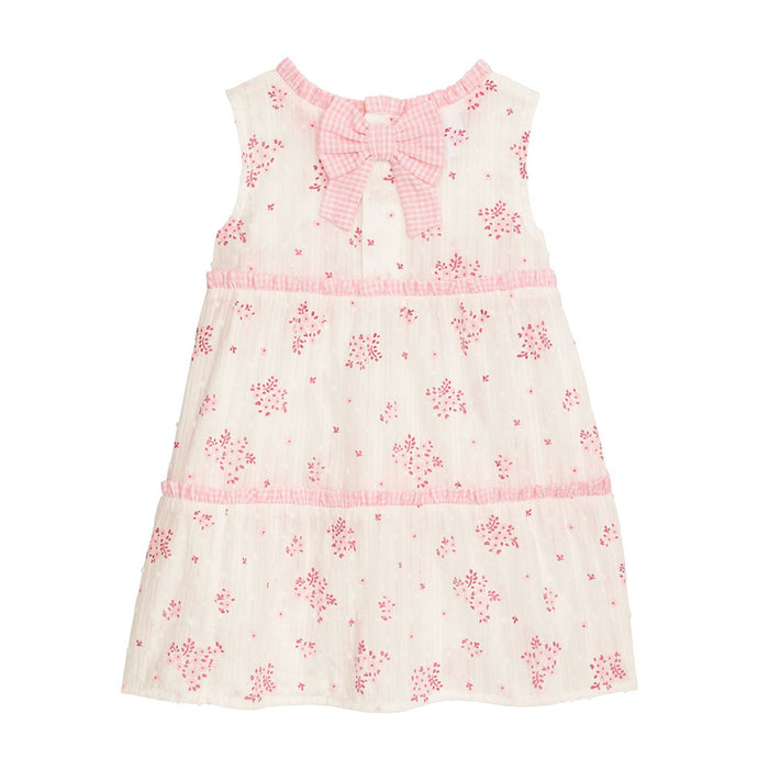 Mud Pie Girl's Pink Blossom Tiered Dress