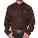 Men's Brown Pinpoint Oxford Long Sleeve Shirt