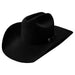 Pure Black 4 1/4" Brim Felt Cowboy Hat