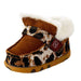 Infant Leopard Print Sherpa Lined Driving Moc