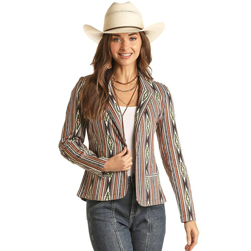 Women's Aztec Print Blazer