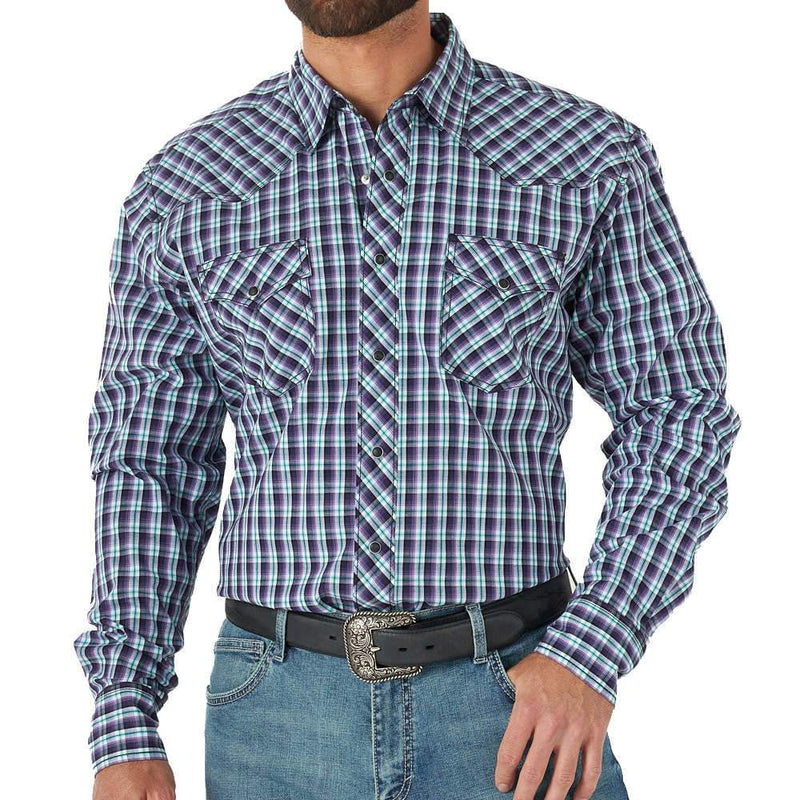 Men's 20X Competition Advanced Comfort Purple Plaid Snap Shirt