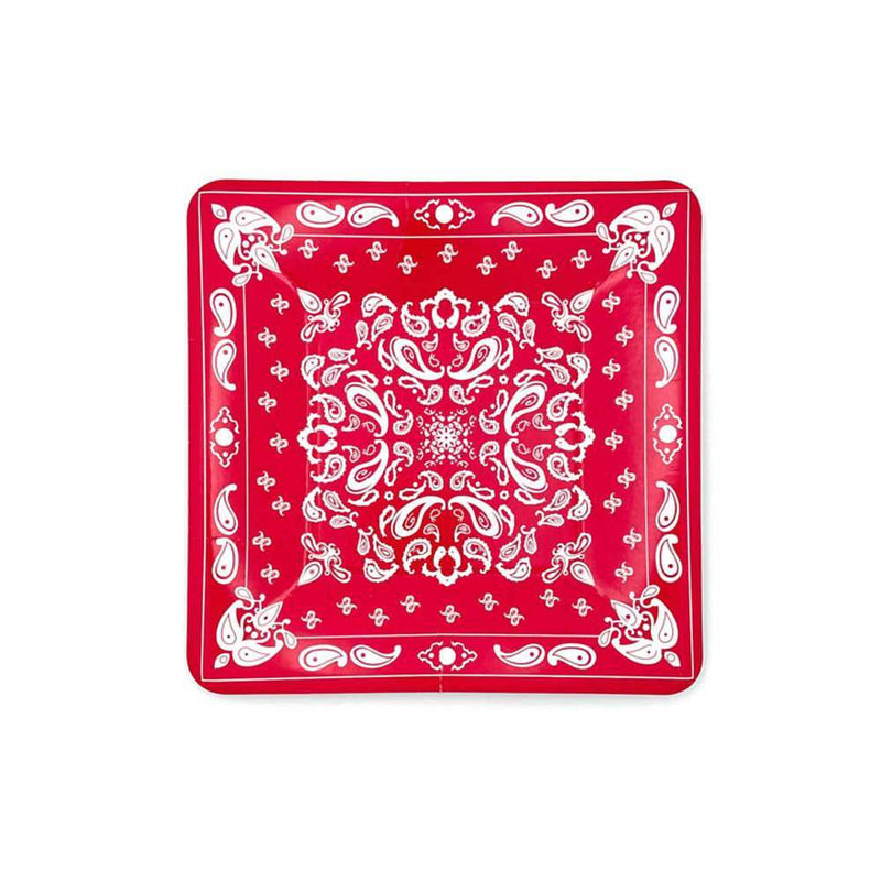 Party West Paper Goods Red Bandana Dessert Plate