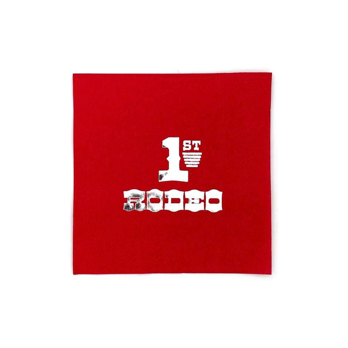 Red 1st Rodeo Cocktail Napkins