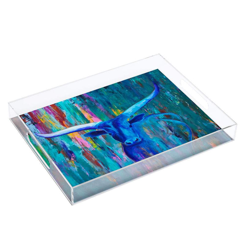 Longhorn Blues Acrylic Tray