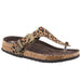 Women's Leopard Hair On Hide Leather Thong Sandal