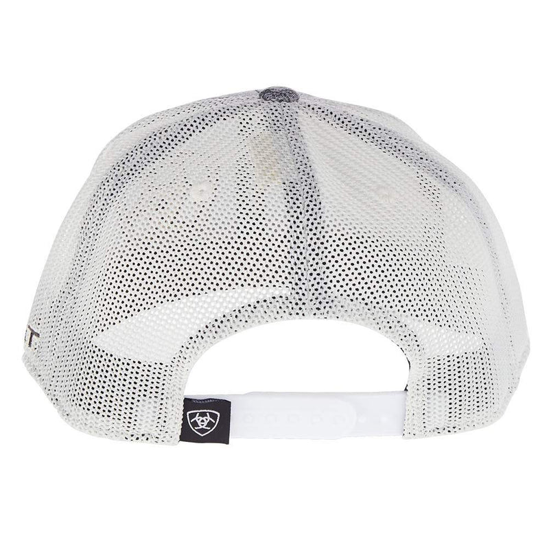 Ariat Heather Gray and Off White Shield Mesh Back Cap