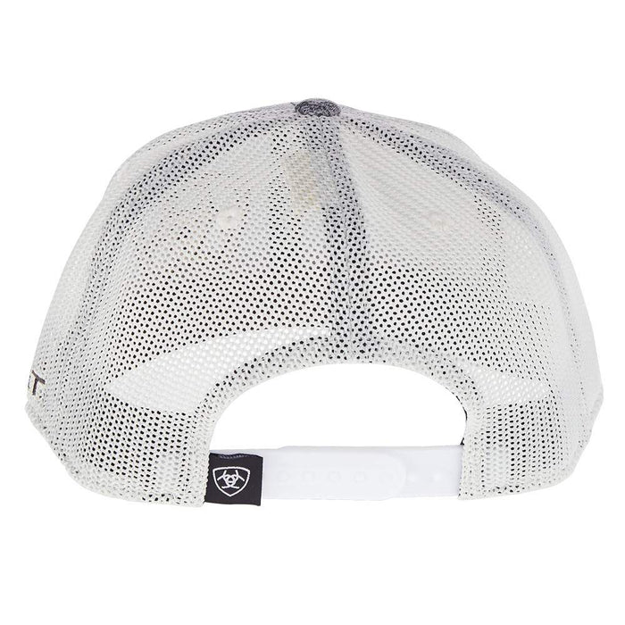 Ariat Heather Gray and Off White Shield Mesh Back Cap