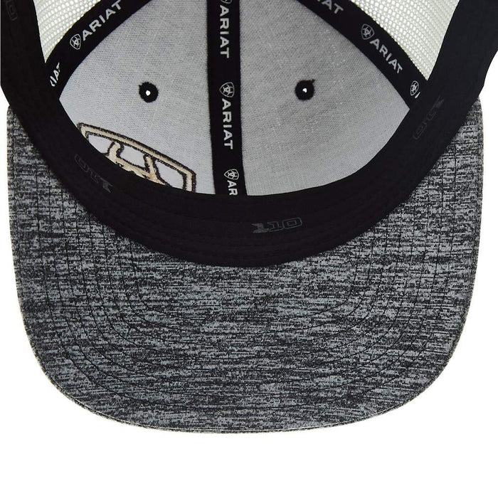 Ariat Heather Gray and Off White Shield Mesh Back Cap