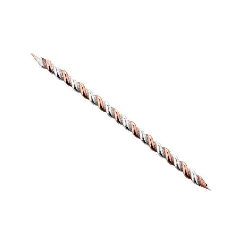 T5 Silver and Copper Twisted Toothpick and Hat Accessory