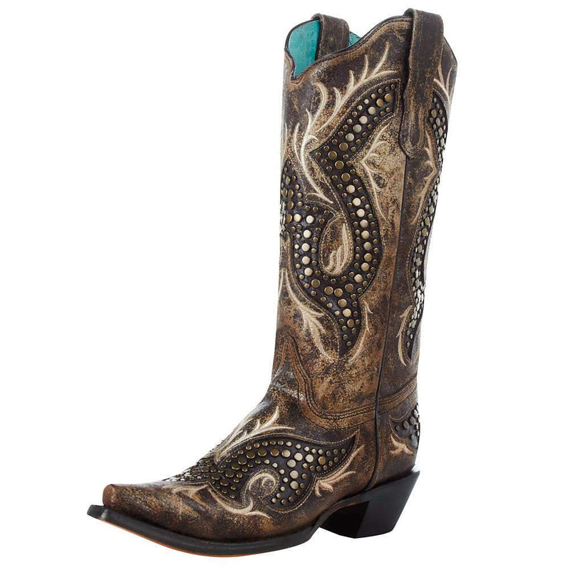 Women's Taupe Overlay 13in. Top Boot