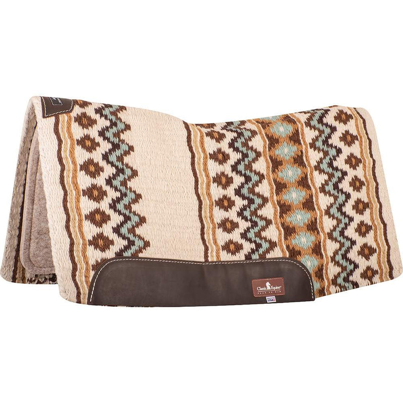 32x34 ESP Blanket Top Contoured 3/4in Saddle Pad Cream/Coffee